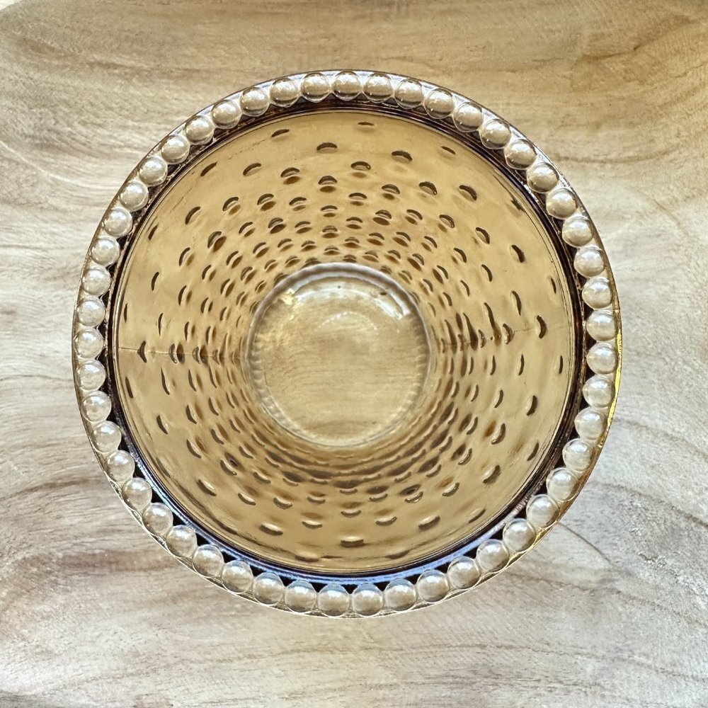 Hobnail Light Brown Glass Vase - Picture 3 of 16